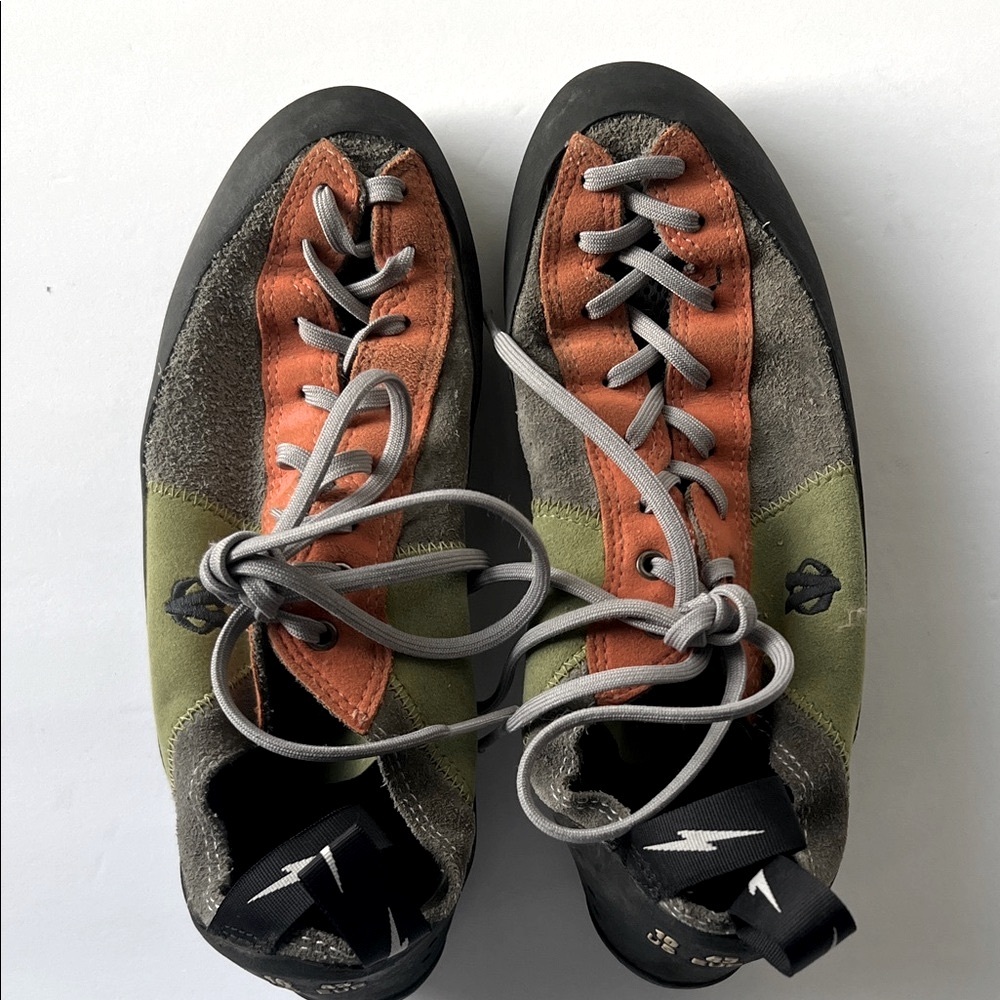 Evolv Trax VTR3D Men's‎ Climbing Shoes - Orange and Green Size 10 - Picture 6 of 15